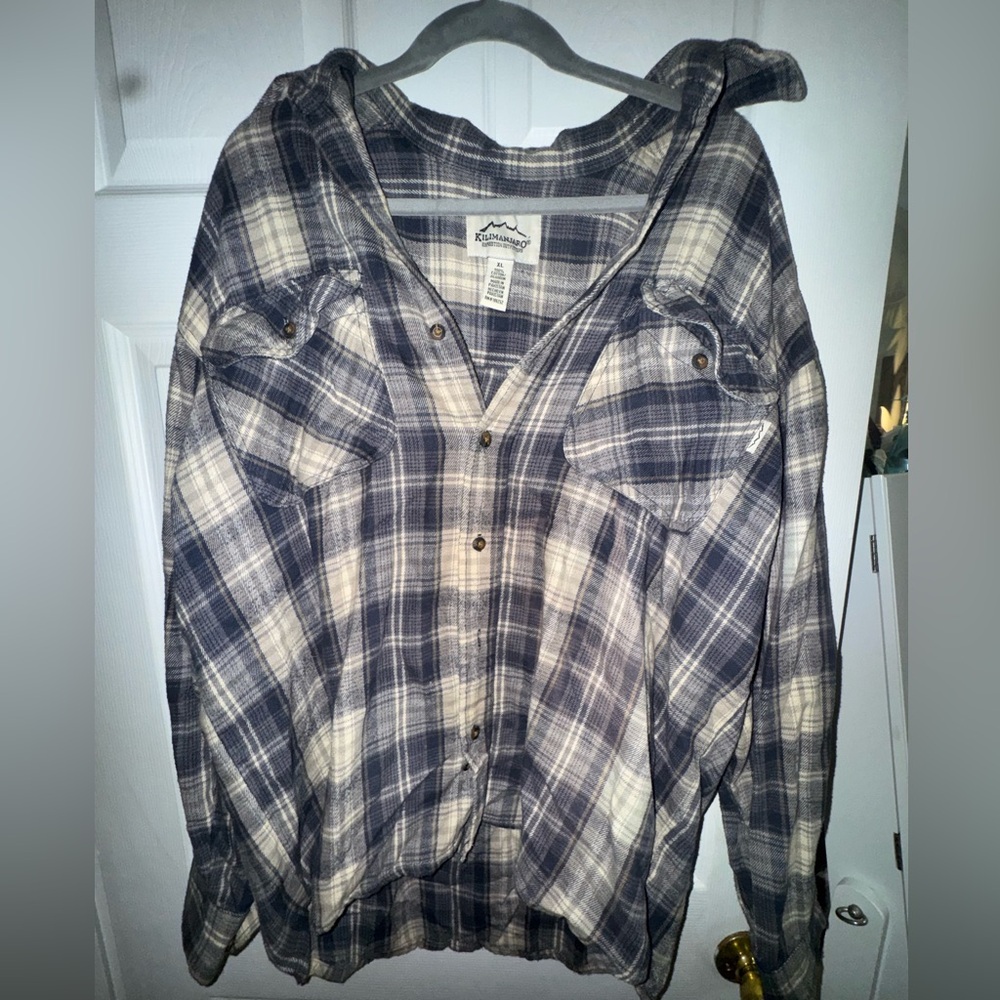 Kilimanjaro Men's Blue Plaid Shirt
